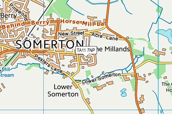 TA11 7NP map - OS VectorMap District (Ordnance Survey) TA11 7NP map - OS VectorMap District (Ordnance Survey)