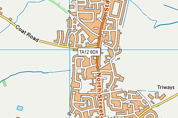 TA12 6DX map - OS VectorMap District (Ordnance Survey) TA12 6DX map - OS VectorMap District (Ordnance Survey)