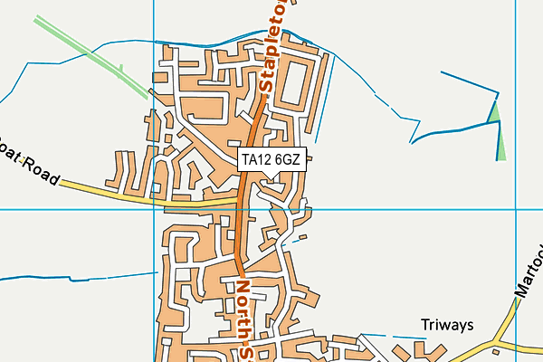TA12 6GZ map - OS VectorMap District (Ordnance Survey) TA12 6GZ map - OS VectorMap District (Ordnance Survey)