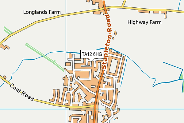 TA12 6HG map - OS VectorMap District (Ordnance Survey) TA12 6HG map - OS VectorMap District (Ordnance Survey)