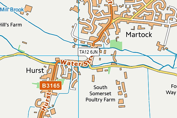 TA12 6JN map - OS VectorMap District (Ordnance Survey)