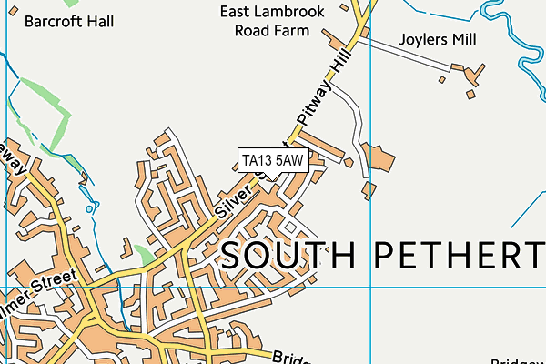 TA13 5AW map - OS VectorMap District (Ordnance Survey) TA13 5AW map - OS VectorMap District (Ordnance Survey)