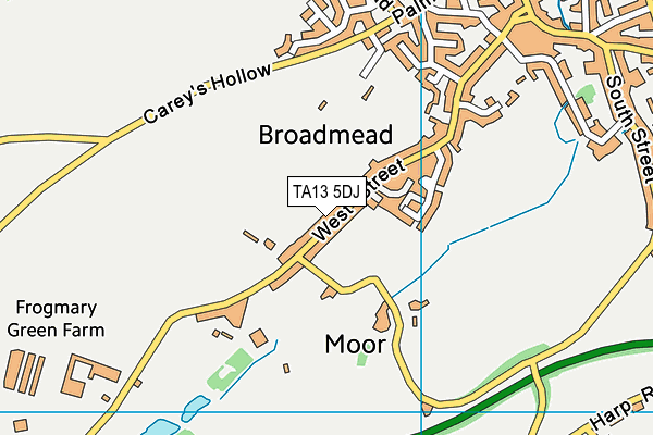 TA13 5DJ map - OS VectorMap District (Ordnance Survey)