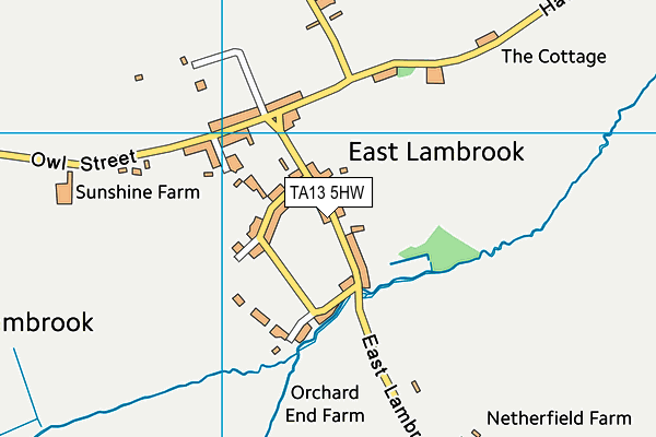 TA13 5HW map - OS VectorMap District (Ordnance Survey)