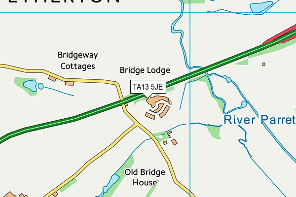 TA13 5JE map - OS VectorMap District (Ordnance Survey)