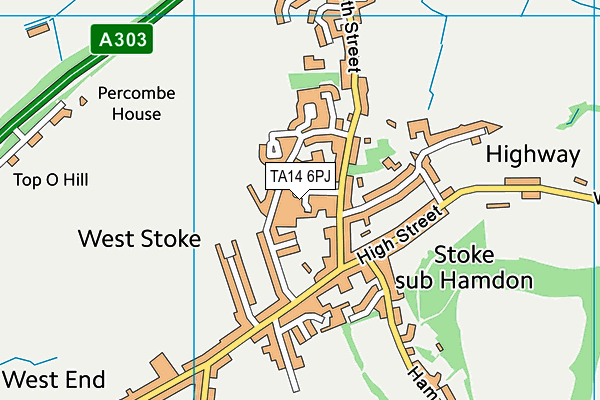 TA14 6PJ map - OS VectorMap District (Ordnance Survey) TA14 6PJ map - OS VectorMap District (Ordnance Survey)