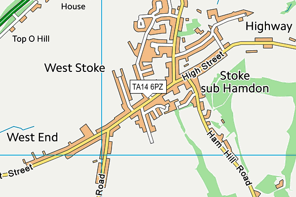 TA14 6PZ map - OS VectorMap District (Ordnance Survey) TA14 6PZ map - OS VectorMap District (Ordnance Survey)