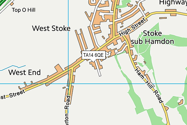 TA14 6QE map - OS VectorMap District (Ordnance Survey) TA14 6QE map - OS VectorMap District (Ordnance Survey)