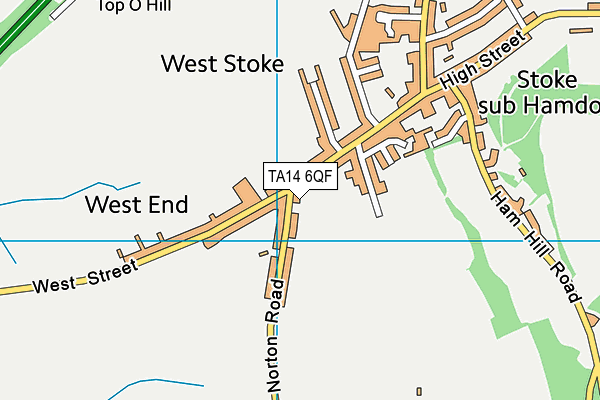 TA14 6QF map - OS VectorMap District (Ordnance Survey) TA14 6QF map - OS VectorMap District (Ordnance Survey)