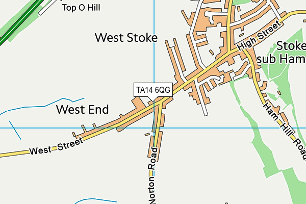 TA14 6QG map - OS VectorMap District (Ordnance Survey) TA14 6QG map - OS VectorMap District (Ordnance Survey)