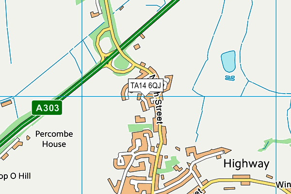 TA14 6QJ map - OS VectorMap District (Ordnance Survey) TA14 6QJ map - OS VectorMap District (Ordnance Survey)