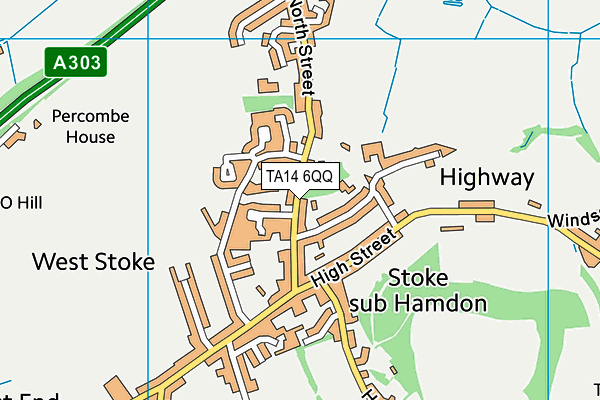 TA14 6QQ map - OS VectorMap District (Ordnance Survey) TA14 6QQ map - OS VectorMap District (Ordnance Survey)