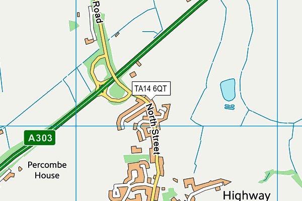 TA14 6QT map - OS VectorMap District (Ordnance Survey) TA14 6QT map - OS VectorMap District (Ordnance Survey)