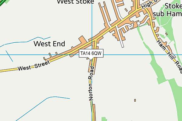 TA14 6QW map - OS VectorMap District (Ordnance Survey) TA14 6QW map - OS VectorMap District (Ordnance Survey)
