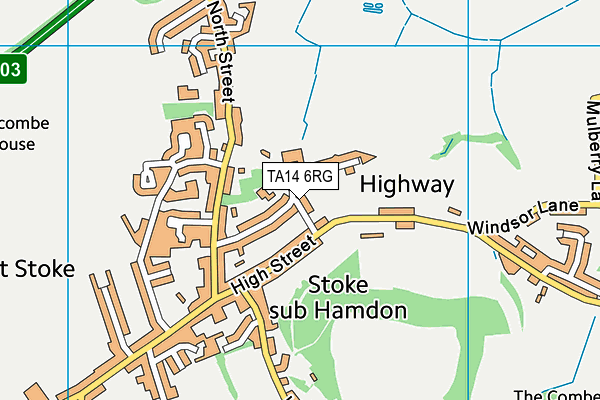 TA14 6RG map - OS VectorMap District (Ordnance Survey) TA14 6RG map - OS VectorMap District (Ordnance Survey)