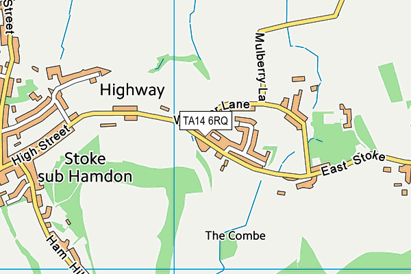 TA14 6RQ map - OS VectorMap District (Ordnance Survey) TA14 6RQ map - OS VectorMap District (Ordnance Survey)