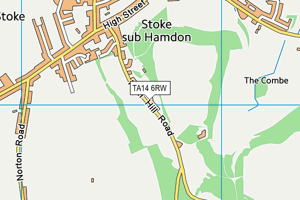 TA14 6RW map - OS VectorMap District (Ordnance Survey) TA14 6RW map - OS VectorMap District (Ordnance Survey)