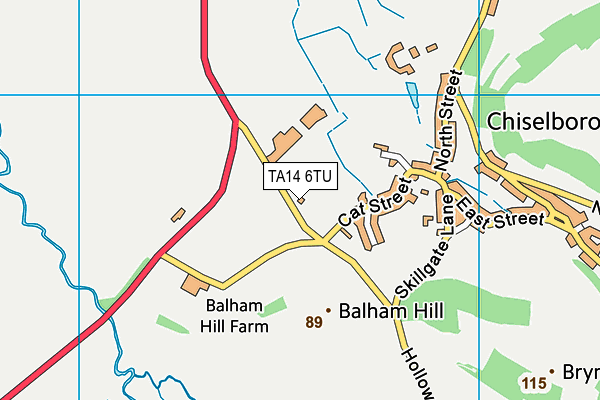 TA14 6TU map - OS VectorMap District (Ordnance Survey) TA14 6TU map - OS VectorMap District (Ordnance Survey)