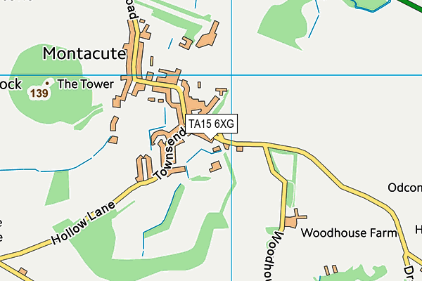TA15 6XG map - OS VectorMap District (Ordnance Survey)