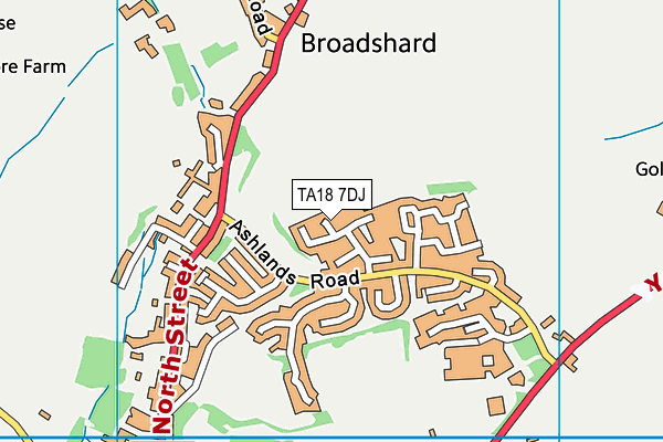 TA18 7DJ map - OS VectorMap District (Ordnance Survey) TA18 7DJ map - OS VectorMap District (Ordnance Survey)