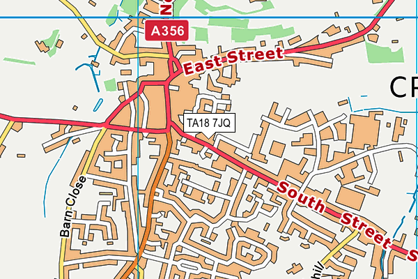 TA18 7JQ map - OS VectorMap District (Ordnance Survey) TA18 7JQ map - OS VectorMap District (Ordnance Survey)