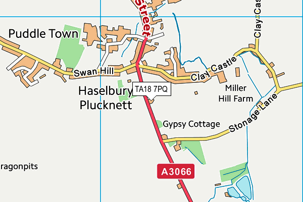 TA18 7PQ map - OS VectorMap District (Ordnance Survey) TA18 7PQ map - OS VectorMap District (Ordnance Survey)