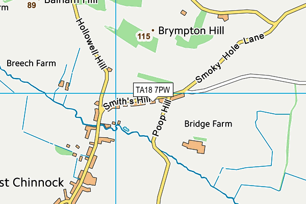 TA18 7PW map - OS VectorMap District (Ordnance Survey) TA18 7PW map - OS VectorMap District (Ordnance Survey)