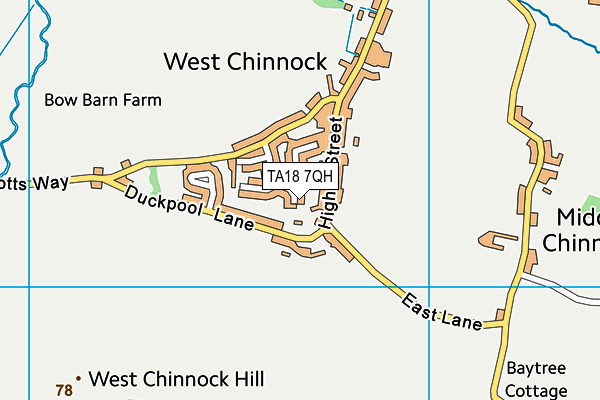 TA18 7QH map - OS VectorMap District (Ordnance Survey)