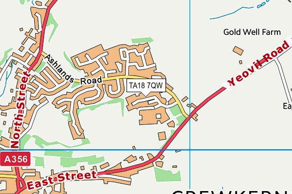 TA18 7QW map - OS VectorMap District (Ordnance Survey) TA18 7QW map - OS VectorMap District (Ordnance Survey)