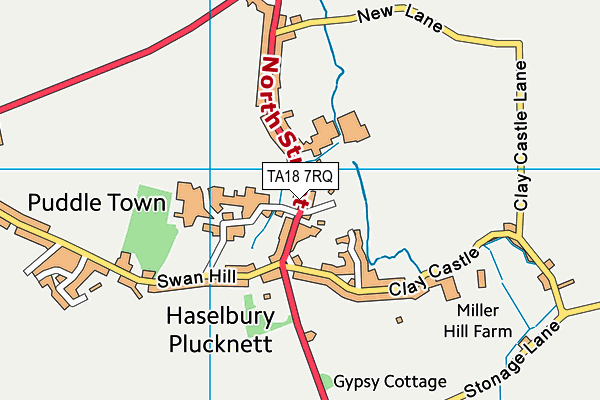 TA18 7RQ map - OS VectorMap District (Ordnance Survey) TA18 7RQ map - OS VectorMap District (Ordnance Survey)