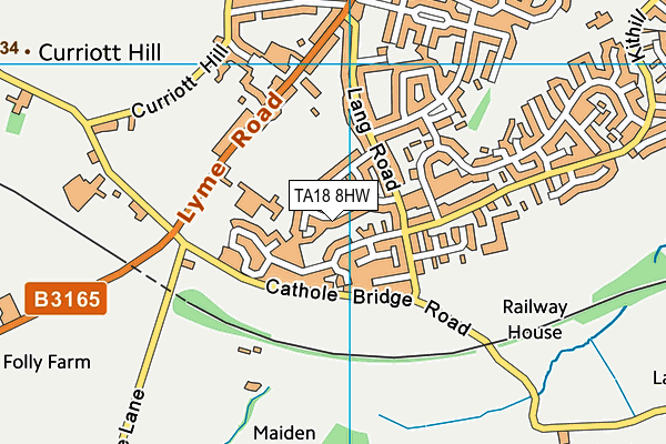 TA18 8HW map - OS VectorMap District (Ordnance Survey)