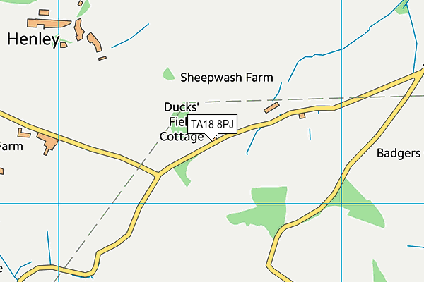 TA18 8PJ map - OS VectorMap District (Ordnance Survey)