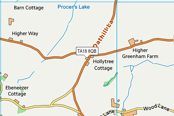 TA18 8QB map - OS VectorMap District (Ordnance Survey) TA18 8QB map - OS VectorMap District (Ordnance Survey)