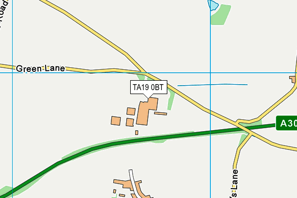 TA19 0BT map - OS VectorMap District (Ordnance Survey) TA19 0BT map - OS VectorMap District (Ordnance Survey)