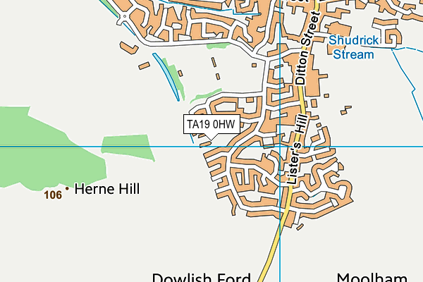 TA19 0HW map - OS VectorMap District (Ordnance Survey) TA19 0HW map - OS VectorMap District (Ordnance Survey)
