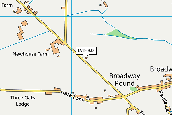 TA19 9JX map - OS VectorMap District (Ordnance Survey)