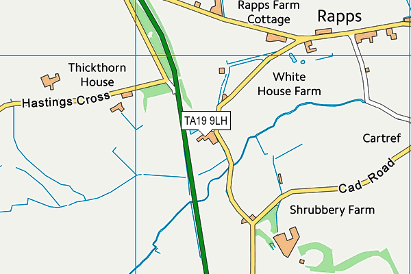 TA19 9LH map - OS VectorMap District (Ordnance Survey) TA19 9LH map - OS VectorMap District (Ordnance Survey)