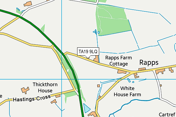 TA19 9LQ map - OS VectorMap District (Ordnance Survey) TA19 9LQ map - OS VectorMap District (Ordnance Survey)