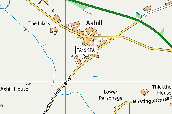 TA19 9PA map - OS VectorMap District (Ordnance Survey) TA19 9PA map - OS VectorMap District (Ordnance Survey)