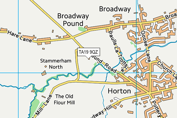 TA19 9QZ map - OS VectorMap District (Ordnance Survey) TA19 9QZ map - OS VectorMap District (Ordnance Survey)