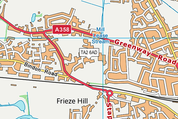 TA2 6AD map - OS VectorMap District (Ordnance Survey) TA2 6AD map - OS VectorMap District (Ordnance Survey)
