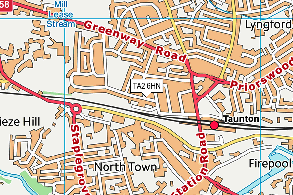 TA2 6HN map - OS VectorMap District (Ordnance Survey) TA2 6HN map - OS VectorMap District (Ordnance Survey)