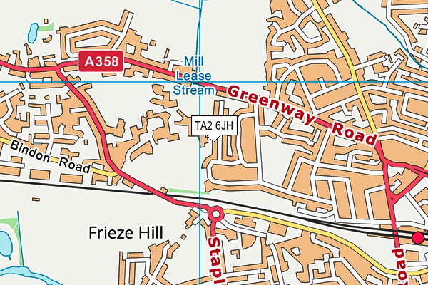 TA2 6JH map - OS VectorMap District (Ordnance Survey) TA2 6JH map - OS VectorMap District (Ordnance Survey)