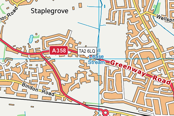 TA2 6LQ map - OS VectorMap District (Ordnance Survey) TA2 6LQ map - OS VectorMap District (Ordnance Survey)