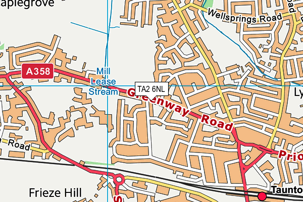 TA2 6NL map - OS VectorMap District (Ordnance Survey) TA2 6NL map - OS VectorMap District (Ordnance Survey)