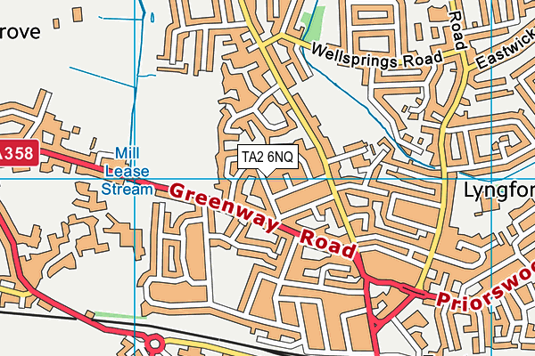 TA2 6NQ map - OS VectorMap District (Ordnance Survey) TA2 6NQ map - OS VectorMap District (Ordnance Survey)