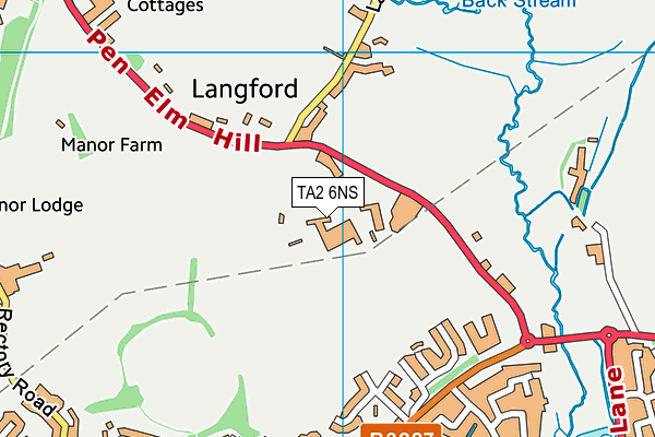 TA2 6NS map - OS VectorMap District (Ordnance Survey) TA2 6NS map - OS VectorMap District (Ordnance Survey)