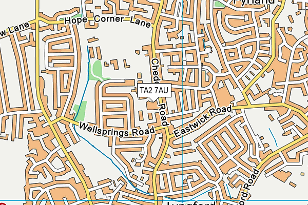TA2 7AU map - OS VectorMap District (Ordnance Survey) TA2 7AU map - OS VectorMap District (Ordnance Survey)