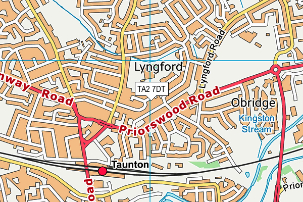 TA2 7DT map - OS VectorMap District (Ordnance Survey) TA2 7DT map - OS VectorMap District (Ordnance Survey)