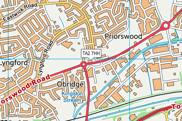 TA2 7HH map - OS VectorMap District (Ordnance Survey) TA2 7HH map - OS VectorMap District (Ordnance Survey)